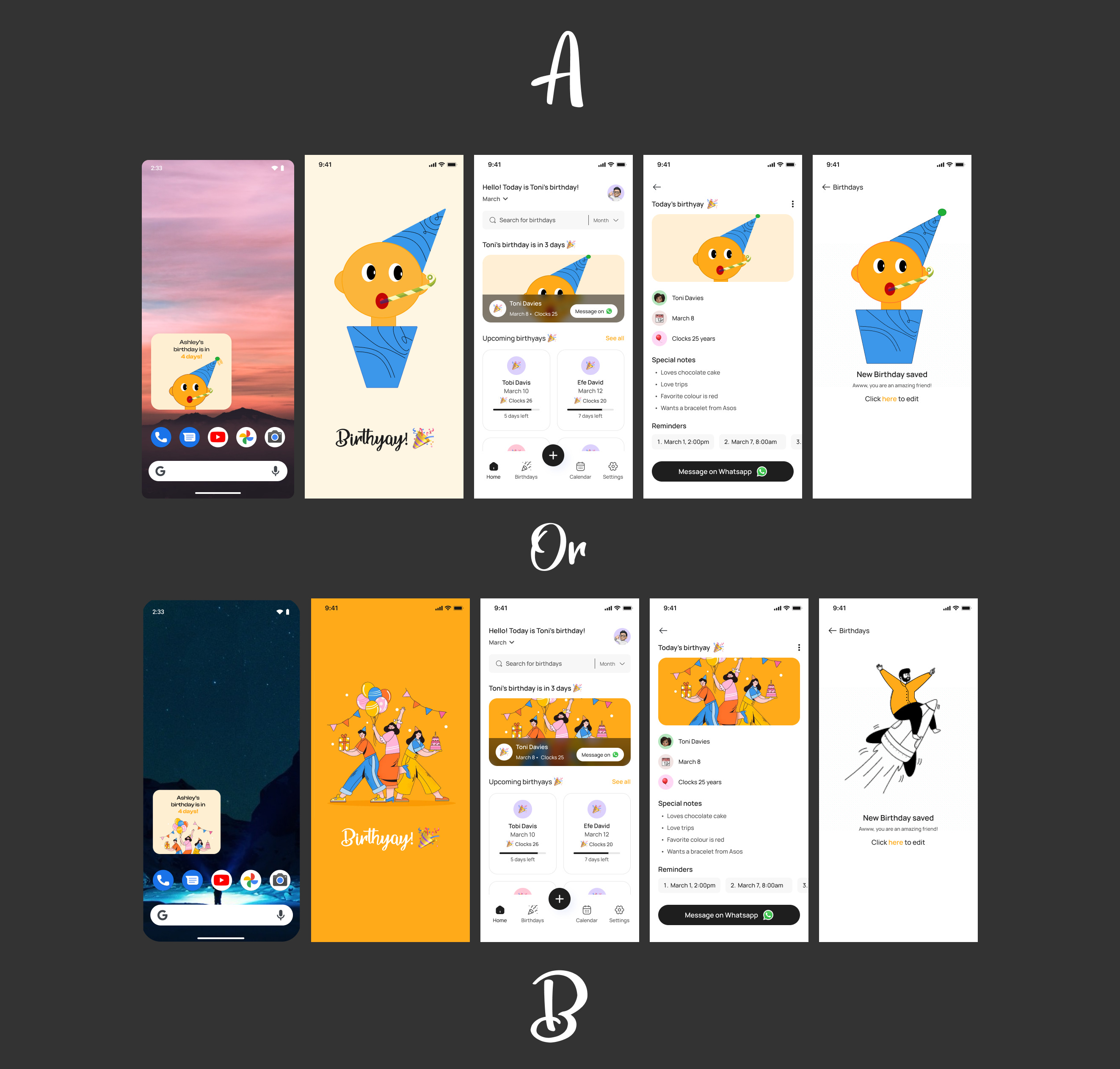 All users chose option B – option A felt too childish.