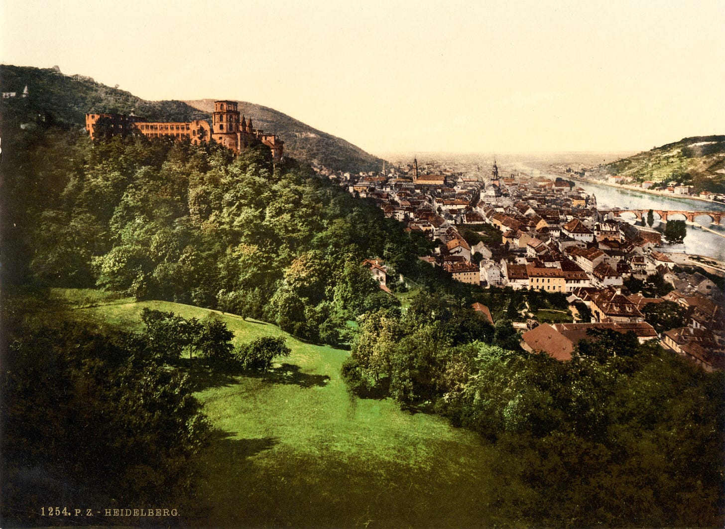 Photo of Heidelberg in the late 19th Century Photo of Heidelberg in the late 19th Century