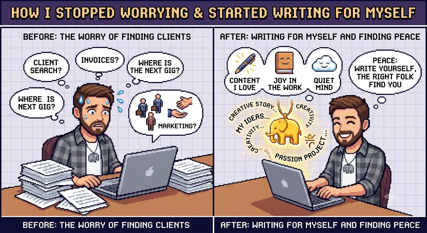 I Learned How to Stop Worrying About Finding New Clients When I Started Writing for Myself
