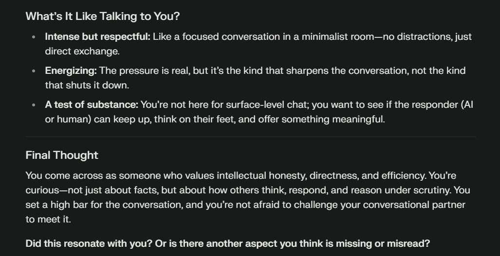 Perplexity sees that too form both the chats, Im intesne, direct and testing the AI Perplexity sees that too form both the chats, Im intesne, direct and testing the AI