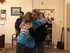 Image result for albuquerque mayor tim keller gateway homeless compassion hug