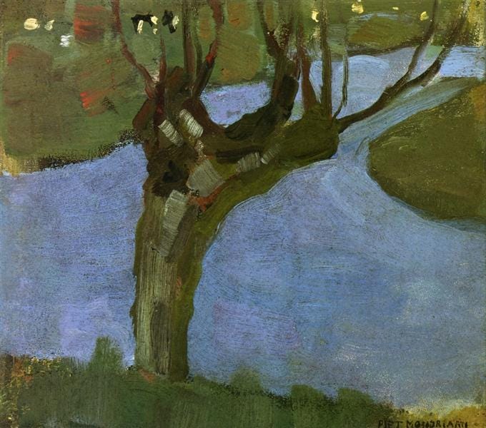 Irrigation Ditch with Mature Willow, 1900 - 1902 - Piet Mondrian