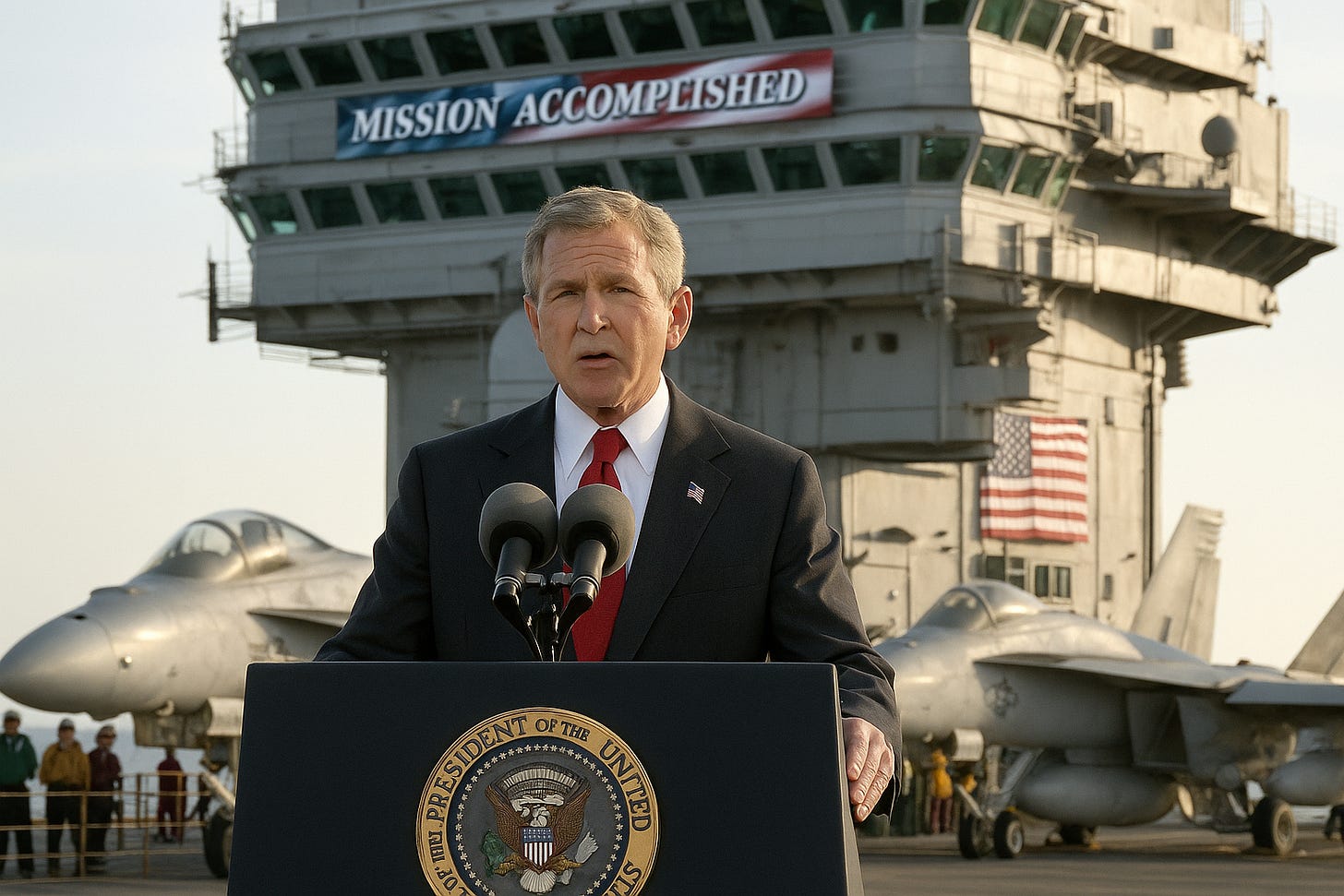 President Bush on USS Abraham Lincoln