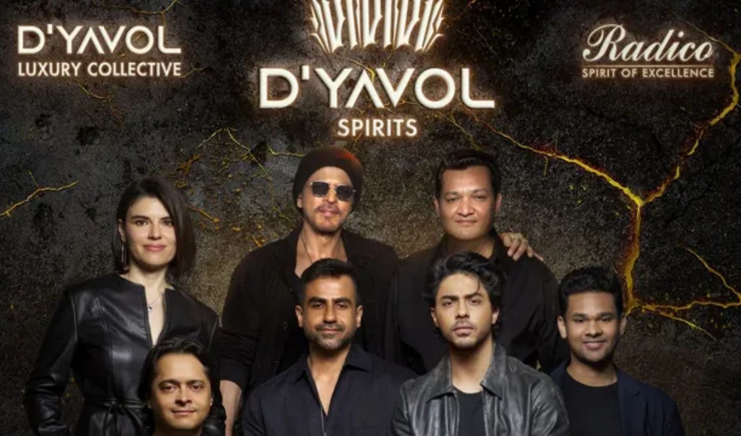 SRK and Aryan Khan's D'YAVOL Teams Up with Radico Khaitan for Global Spirits  Brand - Brand License