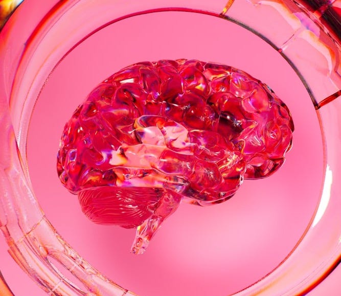 A close up of a glass with a pink substance in it