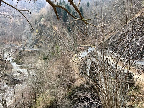 The “Devil's Bridge” Ponte della Gula is not far from Varallo, Italy