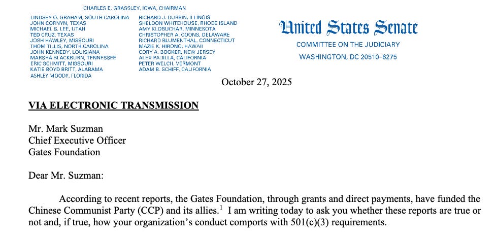 Congress investigates Gates Foundation