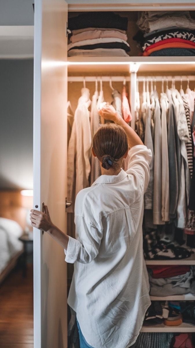 Mujer en un entorno íntimo reflejando cómo la ropa expresa emociones y estado interior