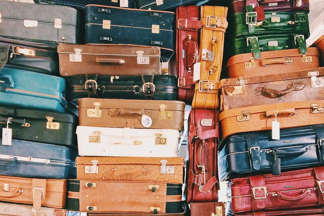 pile of luggages