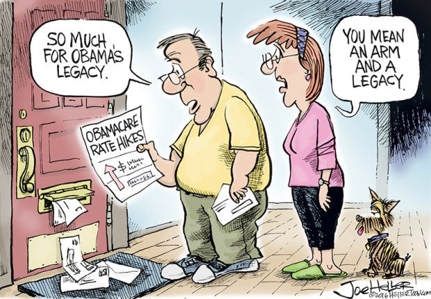 Cartoons of the day: Obamacare premium increases