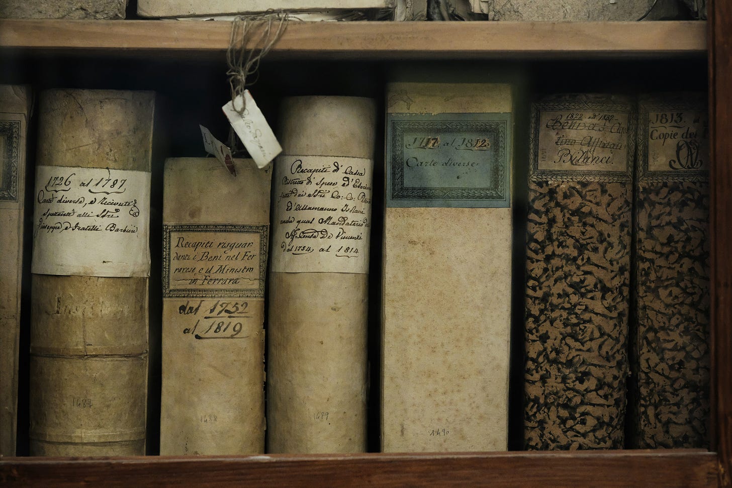 old books on shelf