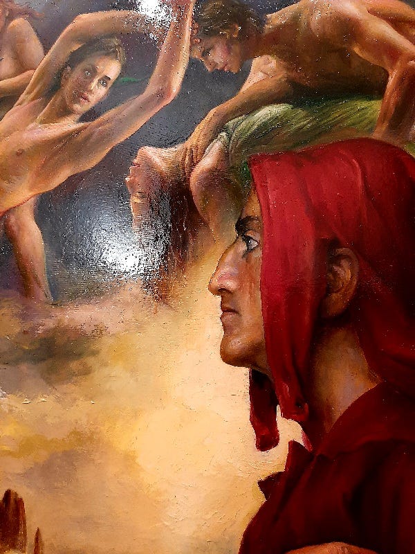 fra queste anime troviamo Paolo e Francesca - una visione più contemporanea dell'Inferno dantesco di Claudio Sacchi