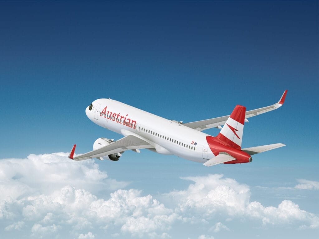 Austrian Airlines Aircraft at Vienna Airport Austrian Airlines Aircraft at Vienna Airport