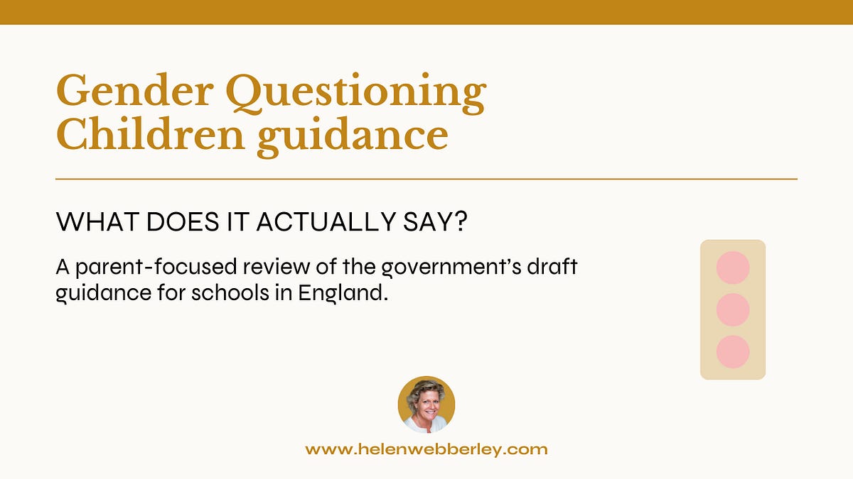 What the government's gender questioning guidance actually says