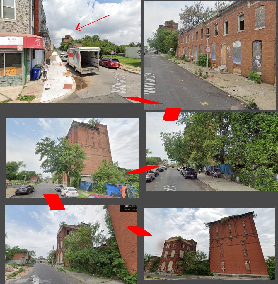 The approch from Frederick Avenue to the Eigenbrot Brewery on Willard Street The approch from Frederick Avenue to the Eigenbrot Brewery on Willard Street