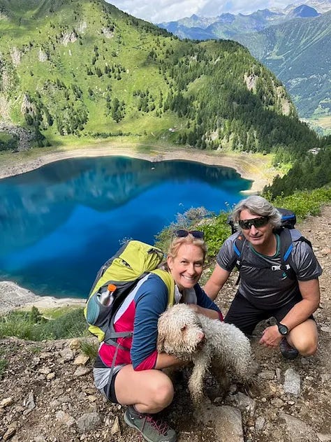 Top L>R: eloping at NYC city hall, digging our dream Italian garden, at the ospedale just born, Como rooftops, persimmon tree in winter, receiving my Itallian citizenship, hiking with Giorgio, teaching yoga at Villa Olmo, eating...again!