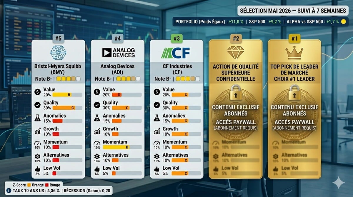Top 5 des actions du screener quantitatif pour mai 2026