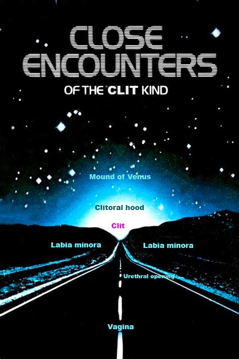 Close Encounters of the Third Kind poster altered to say Close Encounters of the Clit Kind Close Encounters of the Third Kind poster altered to say Close Encounters of the Clit Kind
