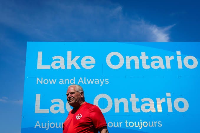 Doug Ford responds to Trump's 'Lake America' with giant Lake Ontario sign -  WPXI