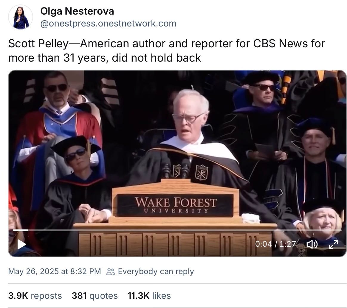 Scott Pelley - American author and reporter at CBS News for more than 31 years, did not hold back