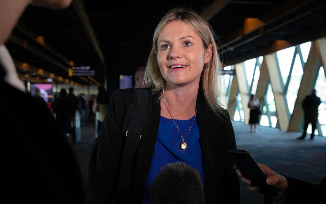 National MP Catherine Webb arriving at Wellington Airport after the 2023 election National MP Catherine Webb arriving at Wellington Airport after the 2023 election