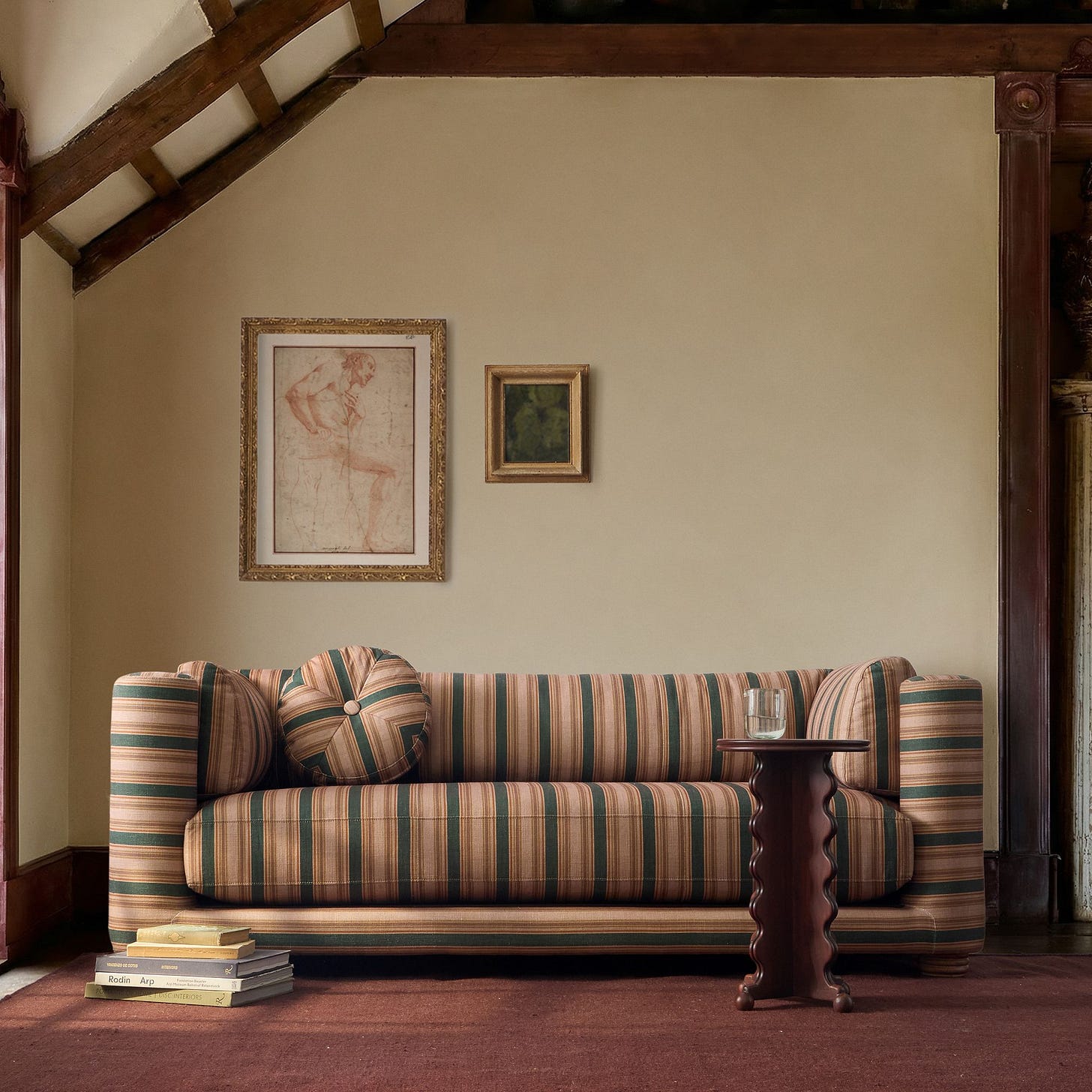 Alt image 2 for Pierce &amp; Ward Rolled Arm Sofa (76"&ndash;96")