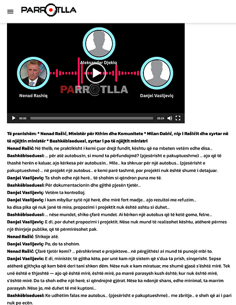 Tre nga të ashtuquajturat “artikuj ekskluzivë” të portalit Pa Rrotlla, nën drejtimin editorial të Milaim Zekës, tregojnë të njëjtin model: mungesë totale të raportimit gazetaresk. Përmbajtja përbëhet vetëm nga transkripte të përkthyera, të pa verifikuara dhe të shkëputura nga çdo kontekst kohor, institucional apo faktik. Nuk ka audio të plotë, nuk ka burime të pavarura, nuk ka proces redaksional verifikimi, vetëm fragmente të përzgjedhura për të mbështetur një narrativë të paracaktuar. Këto publikime nuk informojnë publikun; ato e orientojnë, me qëllim, drejt përfundimeve që vetë autori dëshiron.