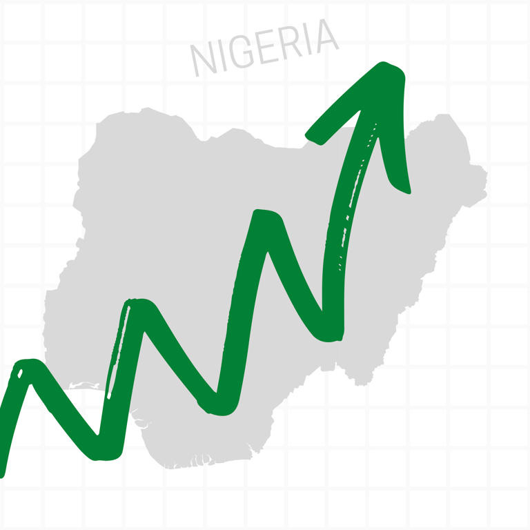 Nation economy recovered, financial growth, stock trading up, equity price move up, bull market. Upward trend green arrow business concept