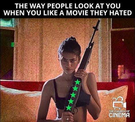 What's a movie you love but everyone seems to hate? Follow @churchofcinema  • #memes #movie #zendaya #cinema