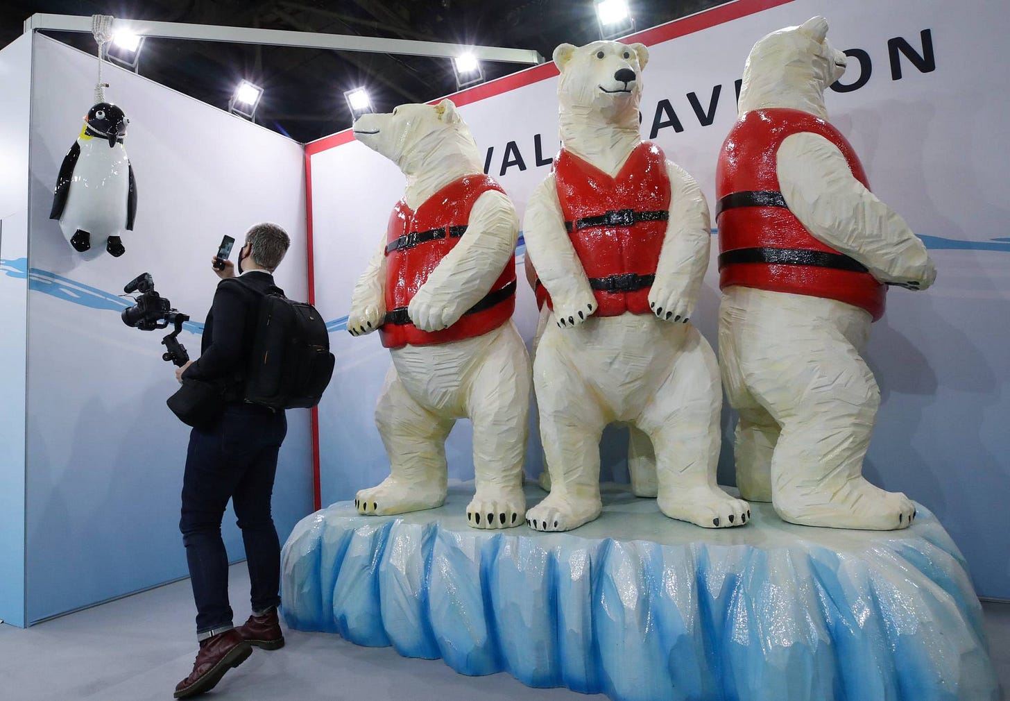 The Tuvalu pavilion during the COP26 conference in Glasgow, Scotland | REUTERS