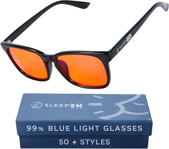 Sleep ZM Blue Light Blocking &amp; Light Sensitivity Glasses - 8 Lens Types for Comfort, Relaxation, Sleep &amp; Relief