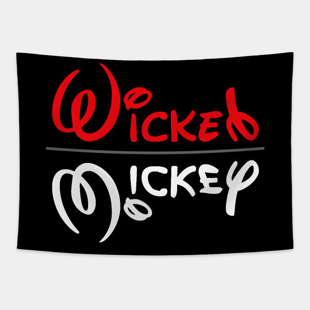 Wicked Mickey - Wicked - Tapestry | TeePublic Wicked Mickey - Wicked - Tapestry | TeePublic