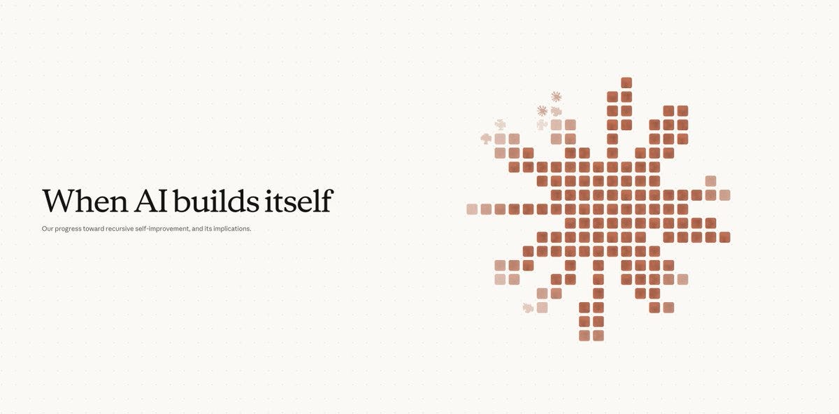 We believe it would be good for the world to have the option to slow or temporarily pause frontier AI development." A jarring quote from Anthropic in today's 'When AI builds itself' We believe it would be good for the world to have the option to slow or temporarily pause frontier AI development." A jarring quote from Anthropic in today's 'When AI builds itself'