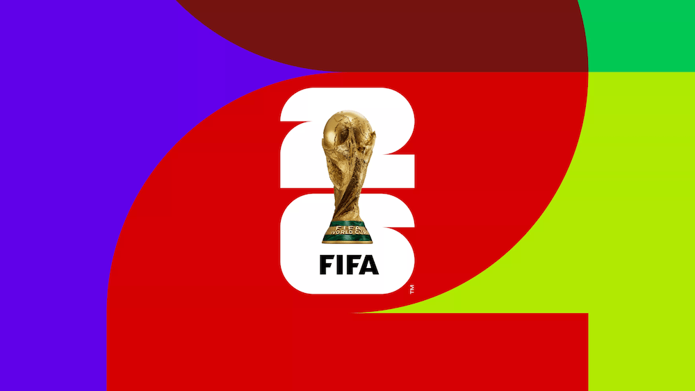 2026 World Cup branding in bright, vivid colors