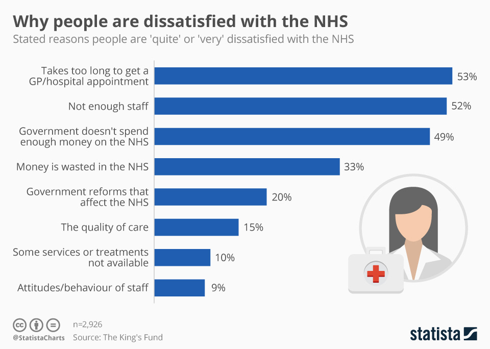 Chart: Why people are dissatisfied with the NHS | Statista
