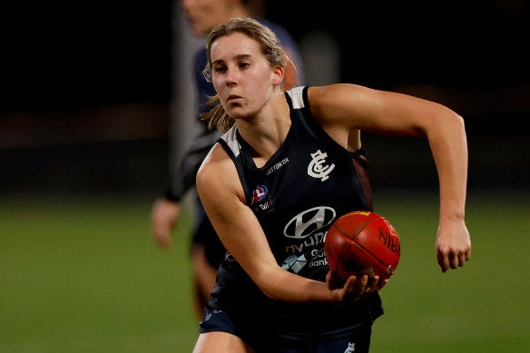 AFL 2022: Carlton AFLW young star Mimi Hill on Blues' player exit