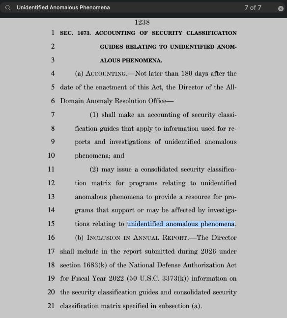 Screengrab of FY2026 NDAA from Congress.gov Screengrab of FY2026 NDAA from Congress.gov