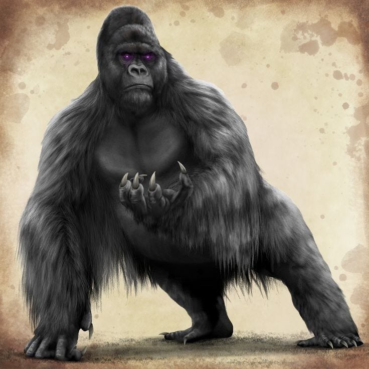 Apeula | Gorillas art, Mythical creatures art, Creature concept art Apeula | Gorillas art, Mythical creatures art, Creature concept art