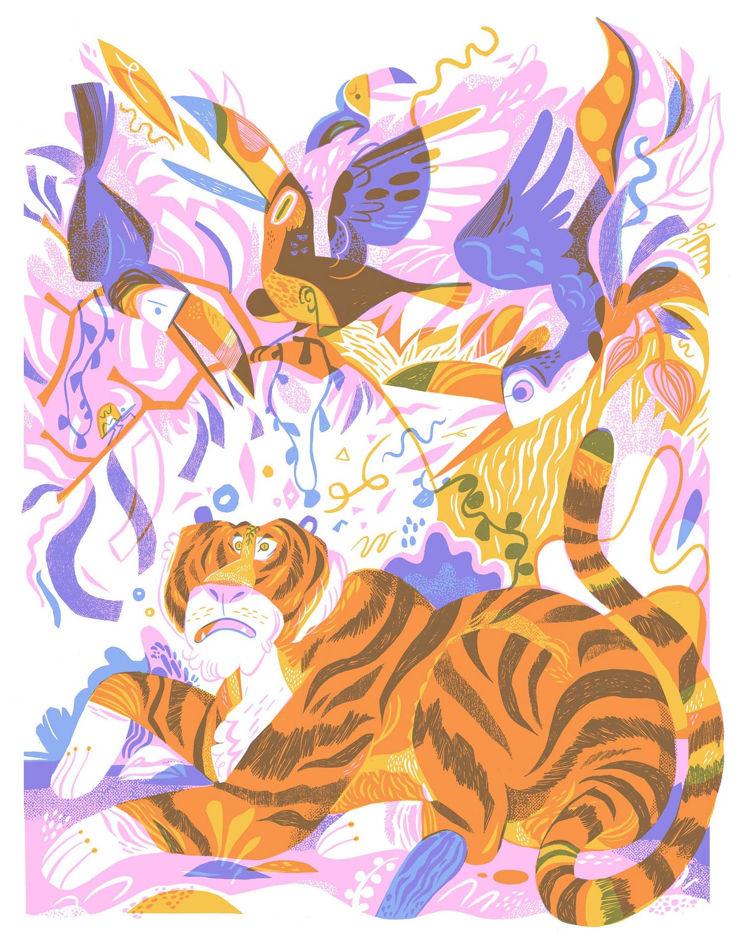 Meg Hunt Tiger and Toucan