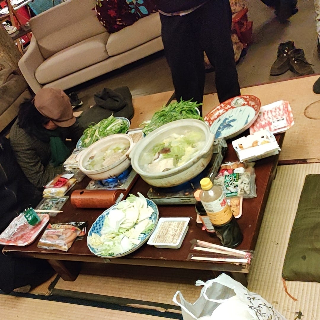 在京都大学吉田寮吃火锅 在京都大学吉田寮吃火锅