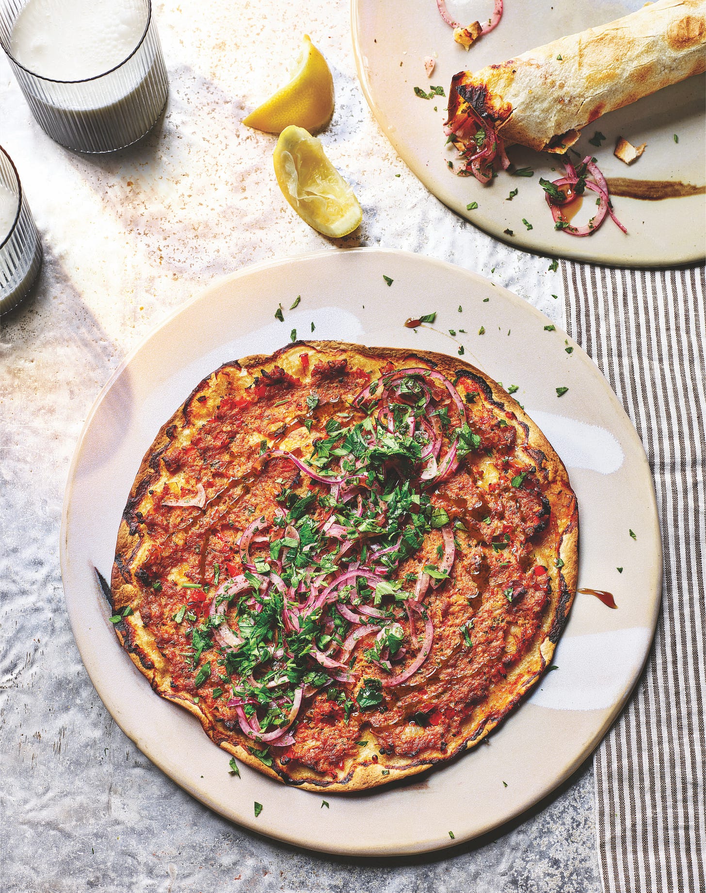 Plate of quick lamachun.