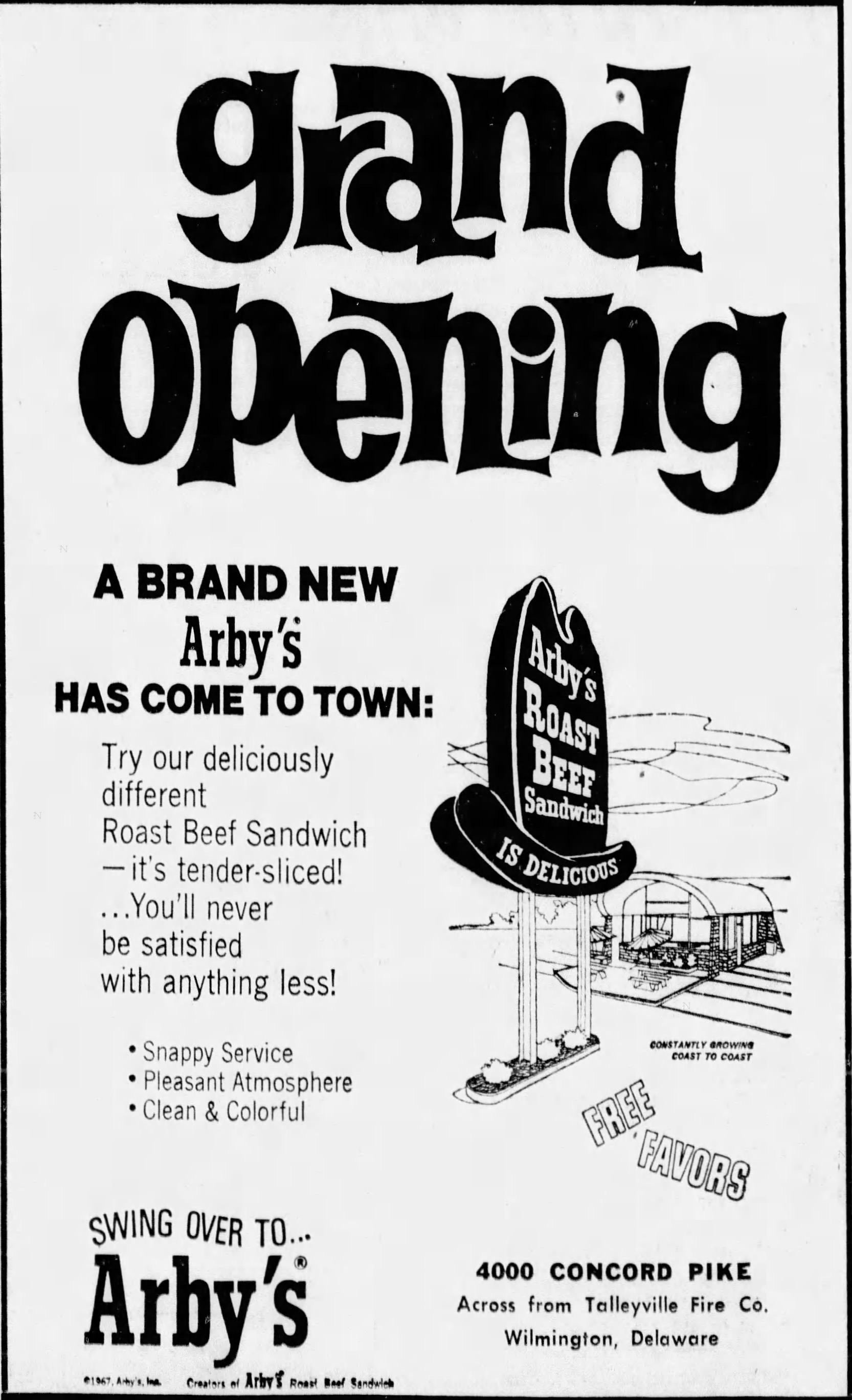 Iconic 1960s Arby's with twin 10-gallon hats, featured in my new