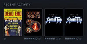 Movie posters for Dead End, Boogie Nights, and This is Spinal Tap (twice)