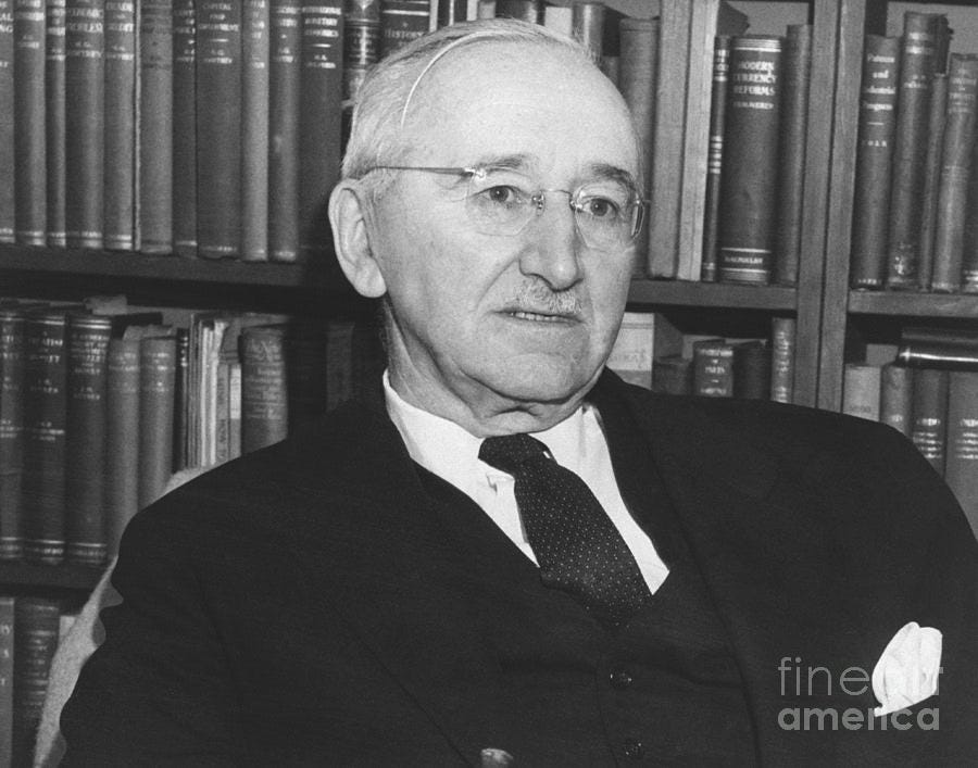 Friedrich Hayek by Bettmann