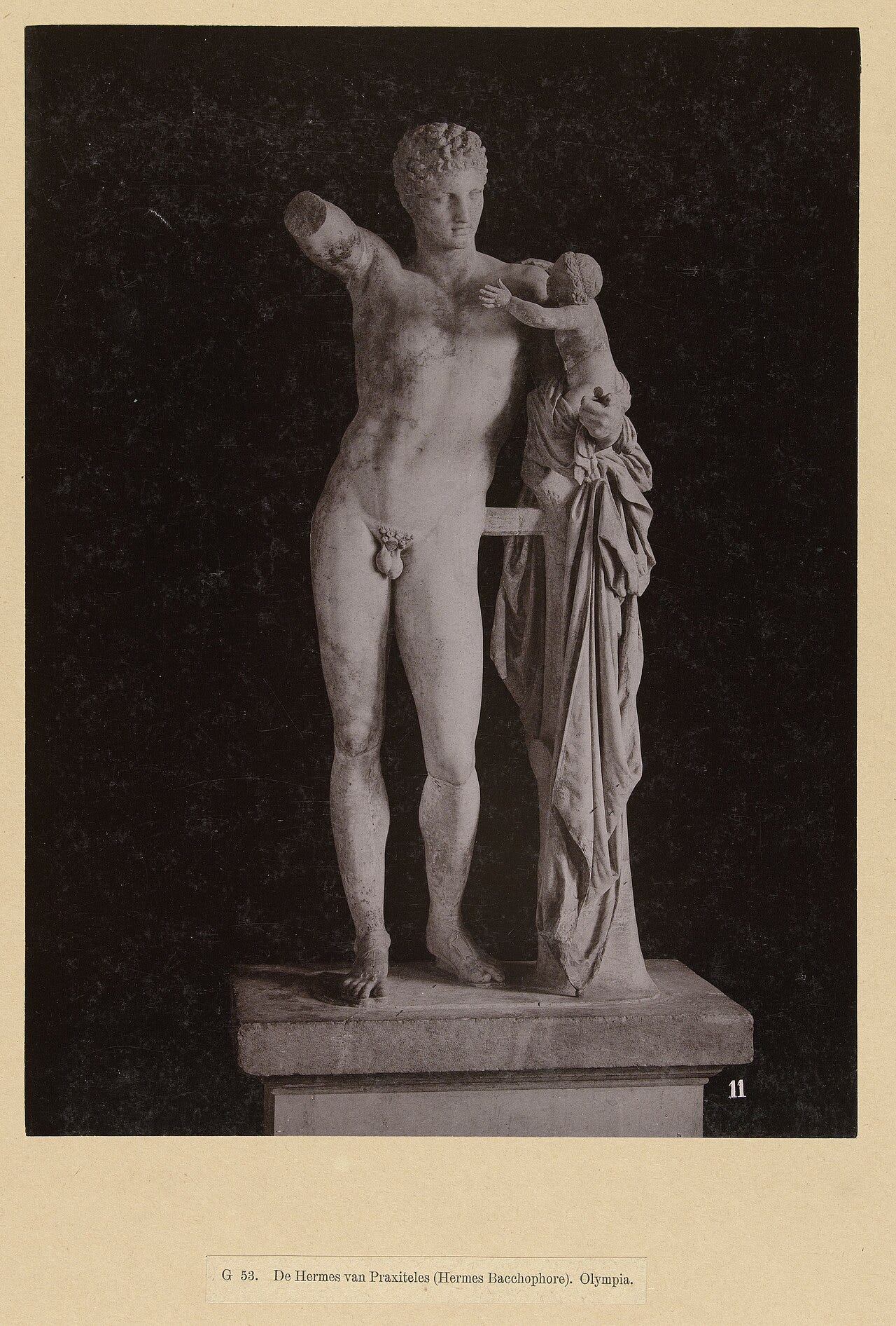 Hermes holding infant Dionysus