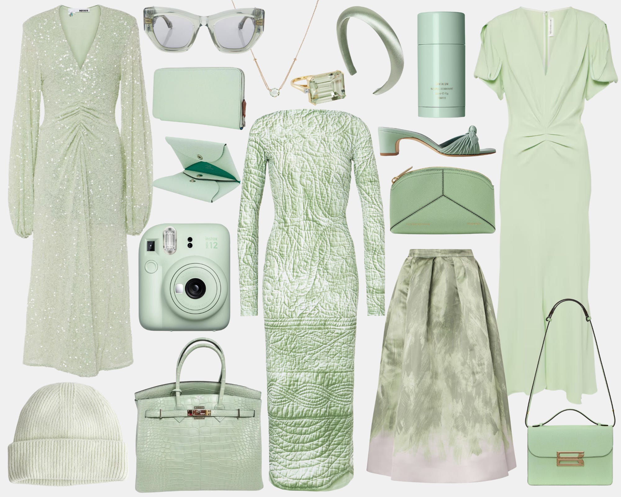 makeup for mint green dress Moon River Floral Mini Dress S main image 1