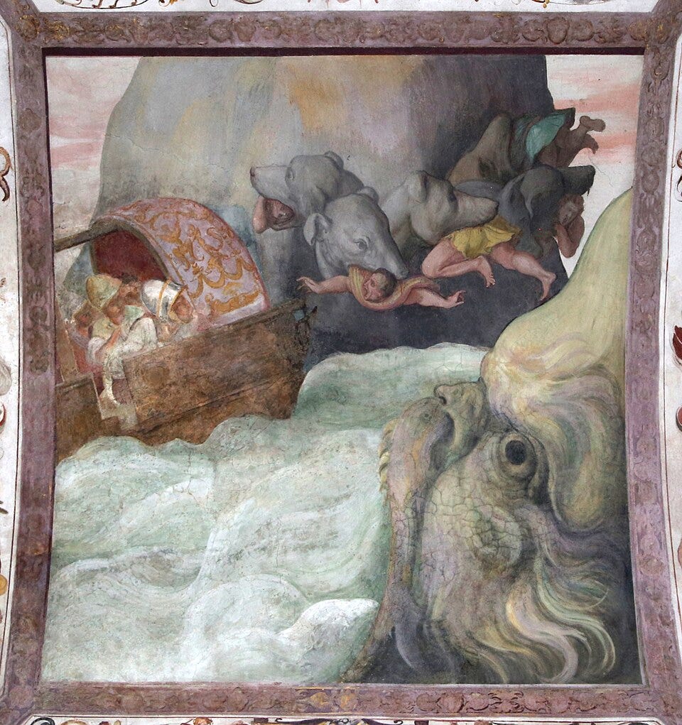 File:Alessandro allori, storie di ulisse, 1574-76, loggetta est 09 passaggio dello stretto di messina tra scilla e cariddi (l. 12) 1,1.jpg