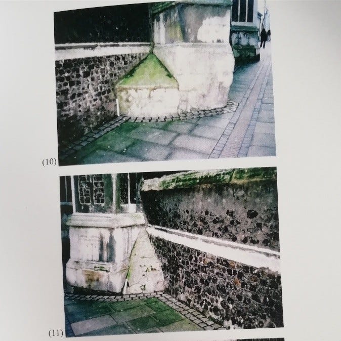 Photo from the pamphlet, showing two round AUDs in ecclesiastical corners