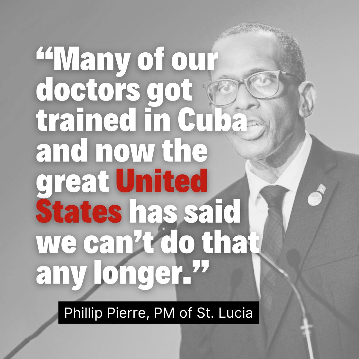 Caribbean leader Philip Pierre