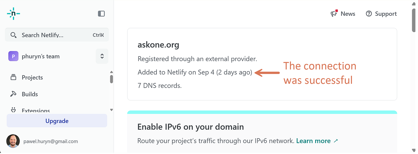 Netlify domain (DNS zone) details Netlify domain (DNS zone) details